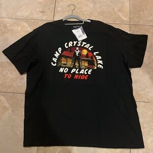 Friday The 13th Camp Champ Black screen tee shirt! Tag still attached! (New)
